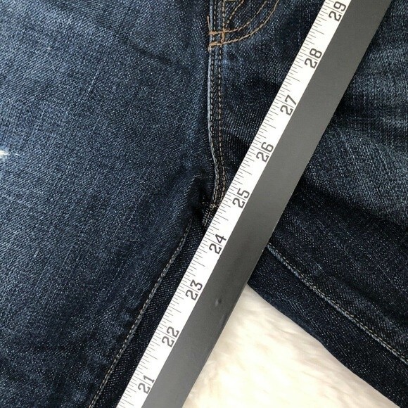 J Brand Women's Jeans Size 25 / 0 Boyfriend Fit Cuffed Distressed Denim Dark - Picture 11 of 11